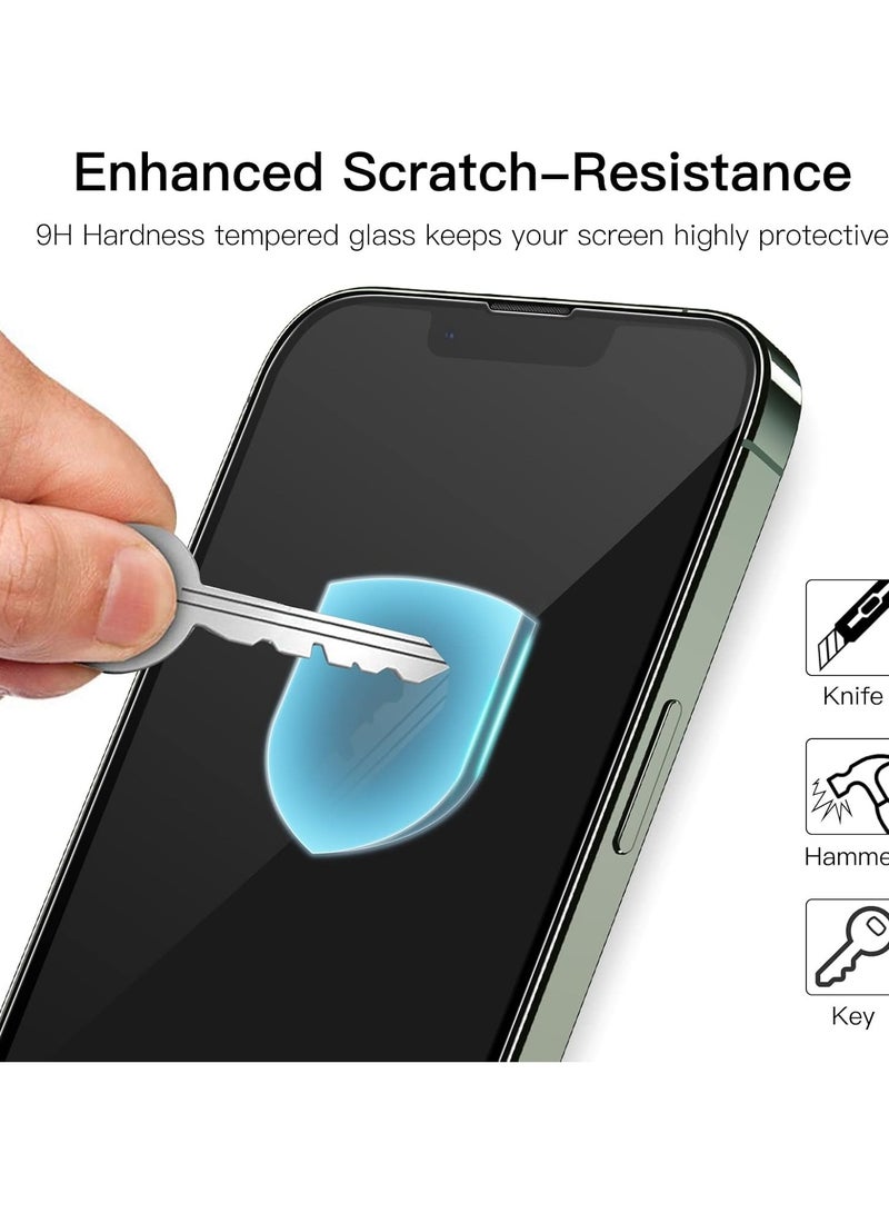 ARMOR Screen Protector for Apple iPhone 13 / Apple iPhone 13 Pro , Black Edge Tempered Glass Film Clear - Image 3